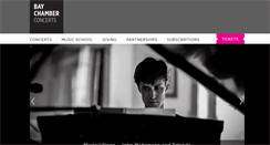 Desktop Screenshot of baychamberconcerts.org